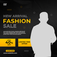 Fashion sale square social media banner post psd