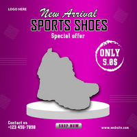 Special shoes fashion sale post and template psd