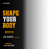 Fitness- und Fitness-Social-Media-Banner-Vorlage psd