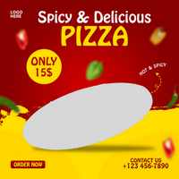 Pizza and food menu social media post and banner psd