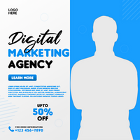 Digital marketing agency social media post and template psd