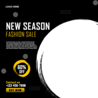 Fashion sale square social media banner post psd