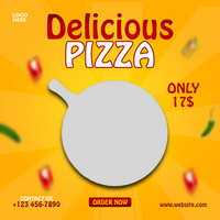 Pizza and food menu social media template psd