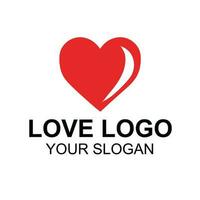 Simple love logo design service vector