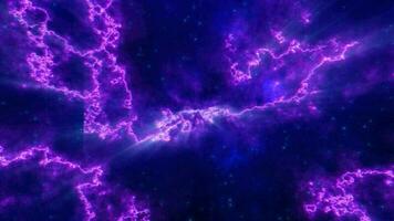 Abstract futuristic background with purple multi-colored energy magic lines and waves of cosmic patterns video