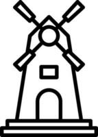 Windmill Vector Icon Design