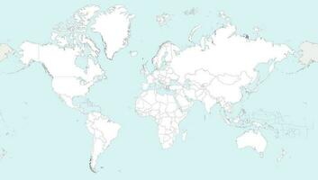 Highly detailed blank World Map vector illustration. Editable and clearly labeled layers.