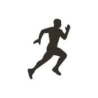 vector runner, silhouette man running