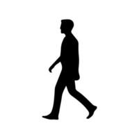 Silhouette man standing vector illustration