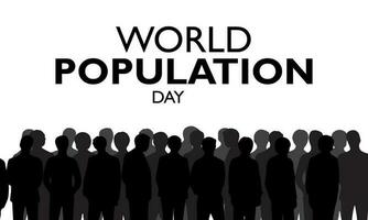 world population day, vector banner background