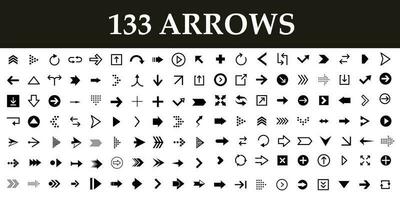 set arrows, direction. icon vector