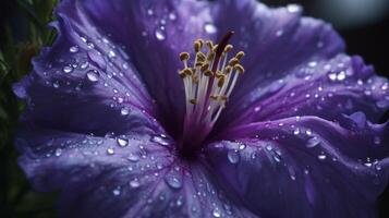 de la naturaleza preguntarse, púrpura flor, un delicado sorpresa en un difícil ajuste ai generado foto