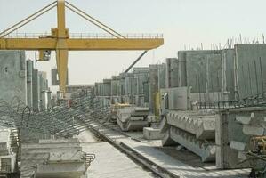 Construction site with cranes.Biton constructions photo