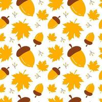 Autumn Seamless Pattern Illustration Element Panoramic of Maple Trees Fallen in Cartoon Template Hand Drawn vector