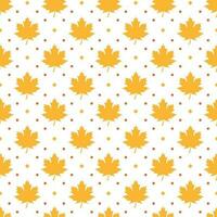 Autumn Seamless Pattern Illustration Element Panoramic of Maple Trees Fallen in Cartoon Template Hand Drawn vector