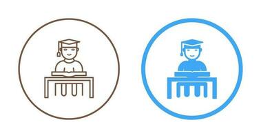Unique Studying on Desk Vector Icon