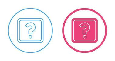 Unique Question Mark Vector Icon