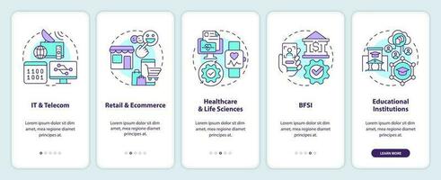 versión controlar sistema final usuario industria inducción móvil aplicación pantalla. recorrido 5 5 pasos editable gráfico instrucciones con lineal conceptos. ui, ux, gui modelo vector