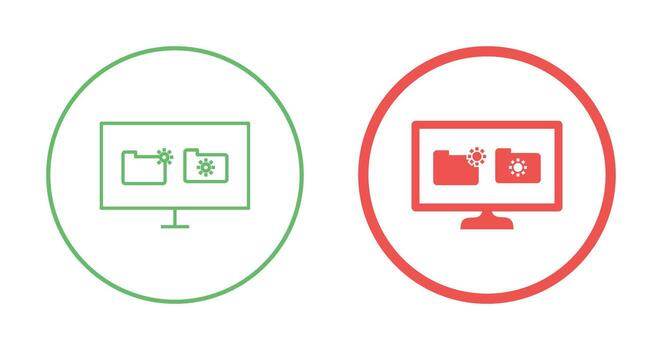 Unique Corrupted Data Vector Icon