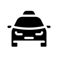 Taxi cab black glyph ui icon. Order transport online. Service for passengers. User interface design. Silhouette symbol on white space. Solid pictogram for web, mobile. Isolated vector illustration