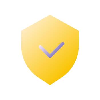 Cyber security flat gradient two-color ui icon. Antivirus program for device. Safety on internet. Simple filled pictogram. GUI, UX design for mobile application. Vector isolated RGB illustration