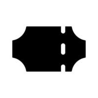 Ticket booking black glyph ui icon. Voucher for customer. Passenger pass. User interface design. Silhouette symbol on white space. Solid pictogram for web, mobile. Isolated vector illustration