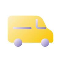 Van flat gradient two-color ui icon. Small cargo automobile. Transportation service for customer. Simple filled pictogram. GUI, UX design for mobile application. Vector isolated RGB illustration