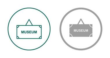 icono de vector de etiqueta de museo