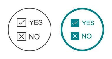 Yes No Option Vector Icon