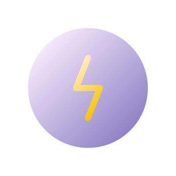 peligroso Actual plano degradado bicolor ui icono. eléctrico poder control. conciencia para clientes. sencillo lleno pictograma. interfaz gráfica de usuario, ux diseño para móvil solicitud. vector aislado rgb ilustración