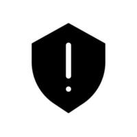 Security hazard black glyph ui icon. Antimalware notification. User interface design. Silhouette symbol on white space. Solid pictogram for web, mobile. Isolated vector illustration