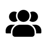 Online community black glyph ui icon. Social media group invitation. Teamwork. User interface design. Silhouette symbol on white space. Solid pictogram for web, mobile. Isolated vector illustration