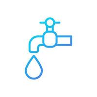 Water supply pixel perfect gradient linear vector icon. Domestic usage. Drinking water distribution. Public utility. Thin line color symbol. Modern style pictogram. Vector isolated outline drawing