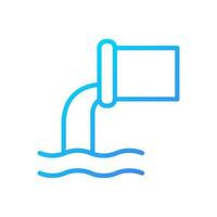 Sewage system pixel perfect gradient linear vector icon. Wastewater disposal. Grey and black water treatment. Thin line color symbol. Modern style pictogram. Vector isolated outline drawing