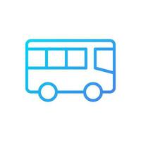 Public transport pixel perfect gradient linear vector icon. City commuting. Bus transportation. Town infrastructure. Thin line color symbol. Modern style pictogram. Vector isolated outline drawing