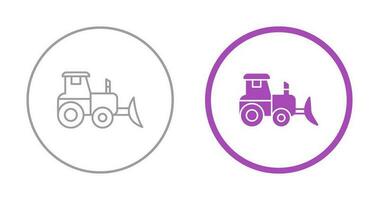 icono de vector de tractor industrial