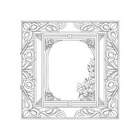 Window coloring book vector