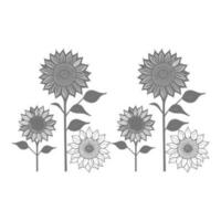 flower Black outline drawing is perfect for coloring pages vector