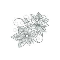 aislado margarita línea Arte floral clipart vector