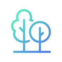 Recreational area and park pixel perfect gradient linear ui icon. Public space. Search for place on map. Line color user interface symbol. Modern style pictogram. Vector isolated outline illustration