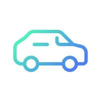 Automobile pixel perfect gradient linear ui icon. Driving car. Passenger vehicle. Transportation mode. Line color user interface symbol. Modern style pictogram. Vector isolated outline illustration