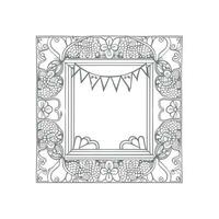 Window coloring book. vector