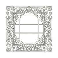 Window coloring book vector