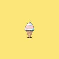 A cute Ice cream vector. vector