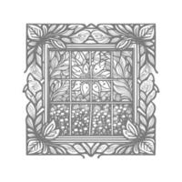 Window coloring book. vector