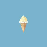 Vanilla ice cream vector illustration.