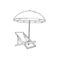 line art umbrella vector. vector