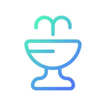 público agua fuente píxel Perfecto degradado lineal ui icono. Bebiendo fuente. GPS navegación. línea color usuario interfaz símbolo. moderno estilo pictograma. vector aislado contorno ilustración