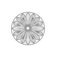 sunflower line art Vector