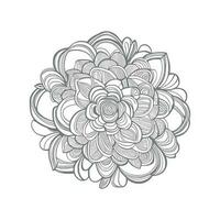 line art flower bouquet vector